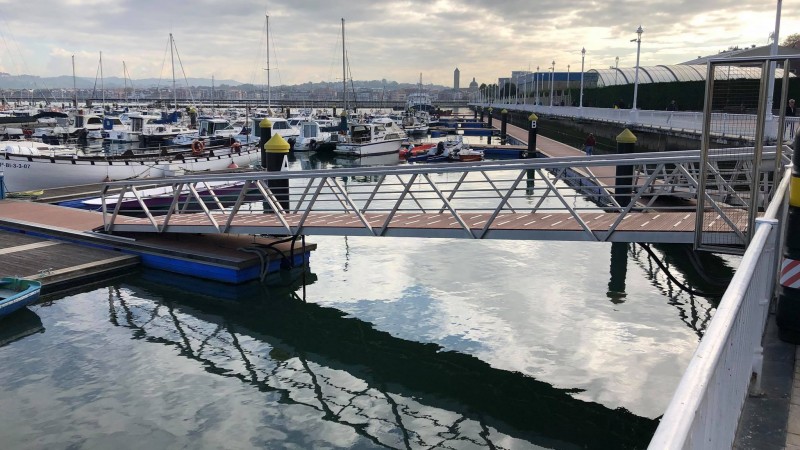 Obras de mejoras realizadas en los pantalanes de Santurtzi