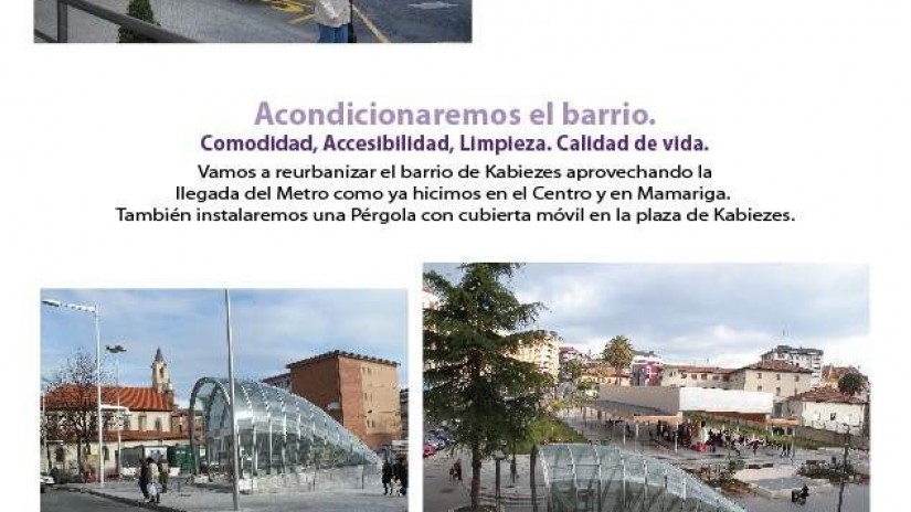 Llegada del METRO  Kabiezes -  Vota EAJ-PNV - Ricardo Ituarte