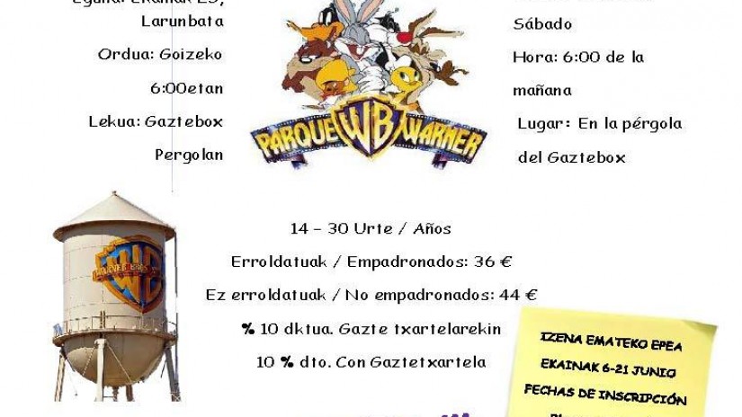 Viaje a Warner Bros Park - Gaztebox