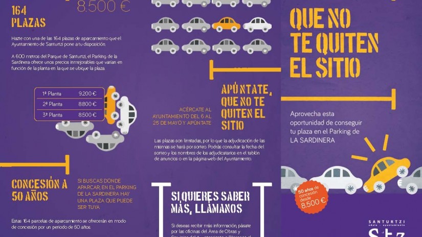 Aparcamiento de la Sardinera - Venta de parcelas con concesión a 50 años