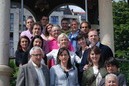 Candidatura con algunos afiliados en el kiosko del Parque