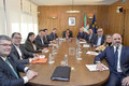 Aintzane Urkijo, alcaldes y gobierno vasco - Reunión sobre la Variante Sur Ferroviaria