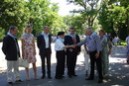 Homenaje a los gudaris, milicianos y mujeres de la Guerra Civil ante la escultura “Aterpe 1936 (La Huella)” de Artxanda